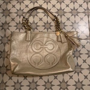 Gold Coach Tote Bag